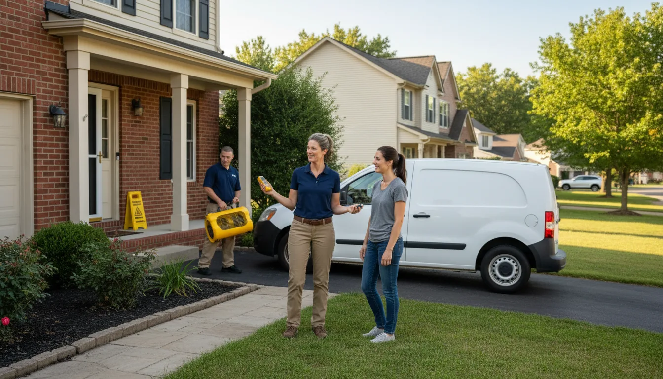 Residential water damage restoration in Prescott, IA